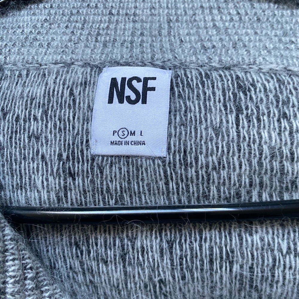NSF Gray Cowl Neck Sweater
